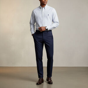 Ralph Lauren Yarmouth Shirt Quiet Luxury Mens 16.5 32/33 Blue Striped